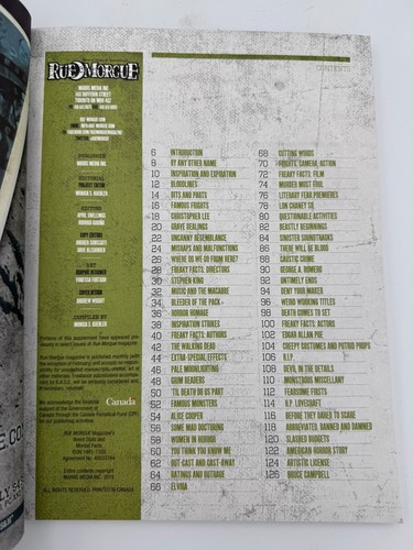 LOT x 5 Rue Morgue Magazine Library - Good Condition. Horror genre fans LOOK! - Picture 10 of 24