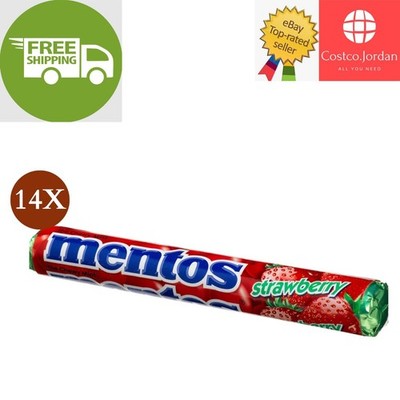 14 Pack X Mentos Chewy Candy Strawberry Flavor Halal (29 Gram)  FREE SHIPPING 