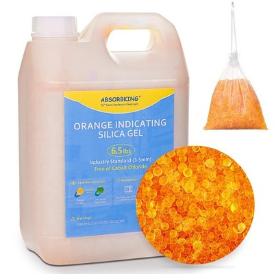Desiccant Beads   6.5 LBS Silica Beads with Orange Indicating Silica Gel, Pre...