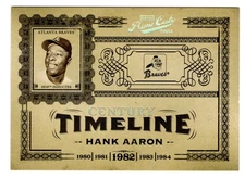 HANK AARON 2005 PLAYOFF PRIME CUTS CENTURY TIMELINE GOLD /25 HOF #T-13 BRAVES