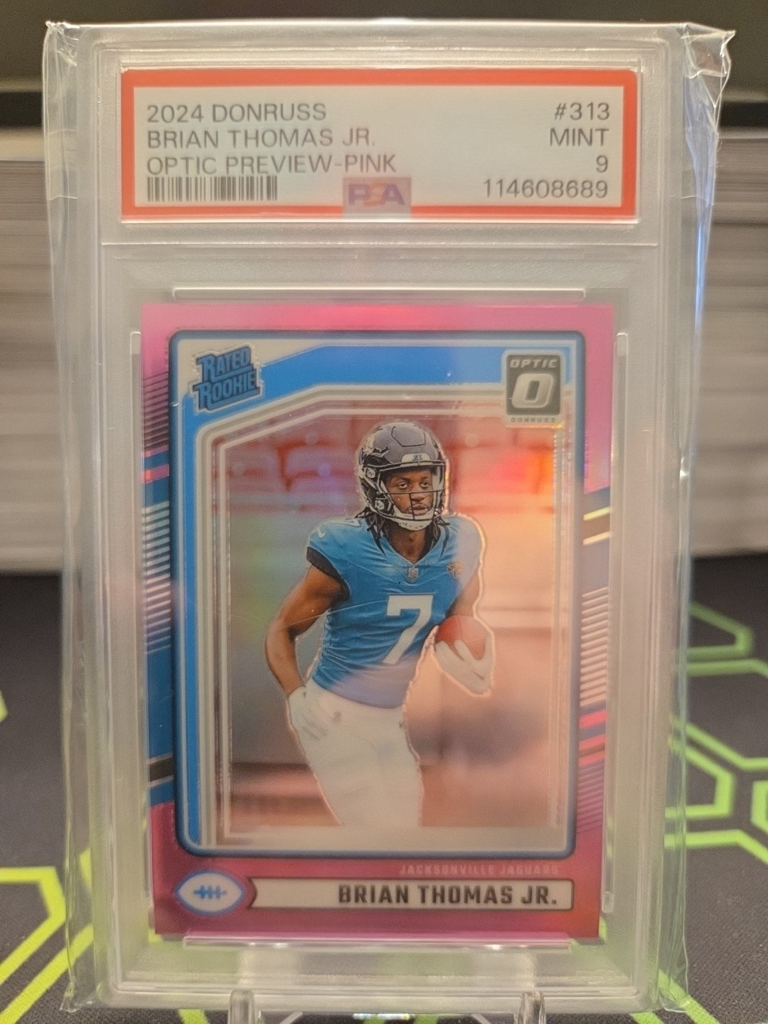 2024 Panini Donruss - Brian Thomas Jr. #313 Optic Preview Pink Prizm (RC)