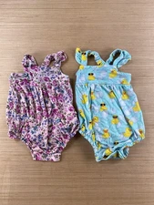 Posh Peanut Bamboo Viscose one piece 6-9 month girls lot of 2