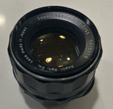 Asahi Pentax Super Takumar 55mm f/2 prime lens m42 screw mount  Filter  Caps