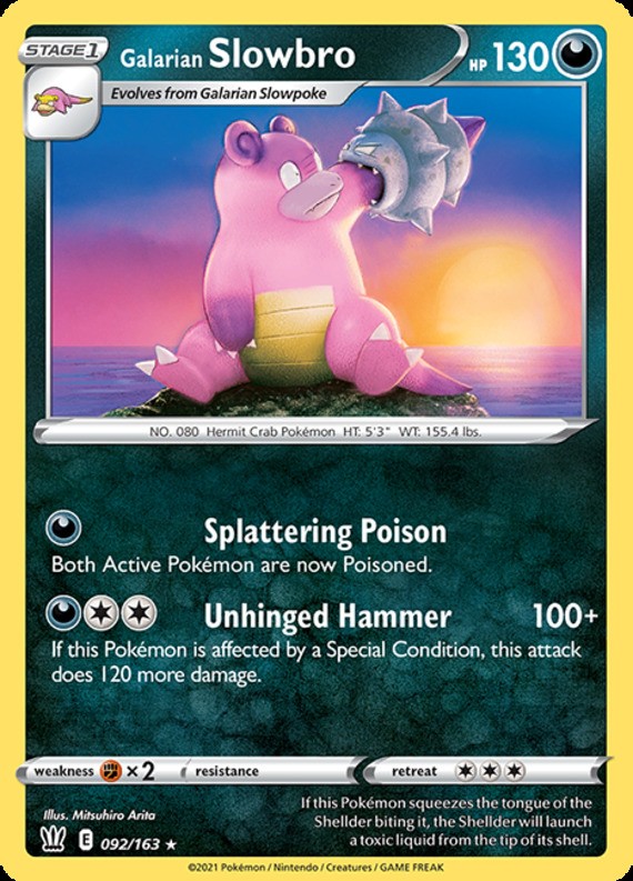Galarian Slowbro - 092/163 - Rare - Lightly Played