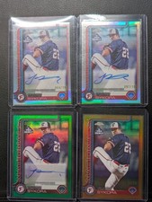(4) Card Lot Travis Sykora Topps Pro debut On Card Auto /99 /199 & True gold /50