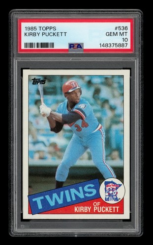 1985 Topps Set-Break #536 Kirby Puckett PSA 10 GEM MINT