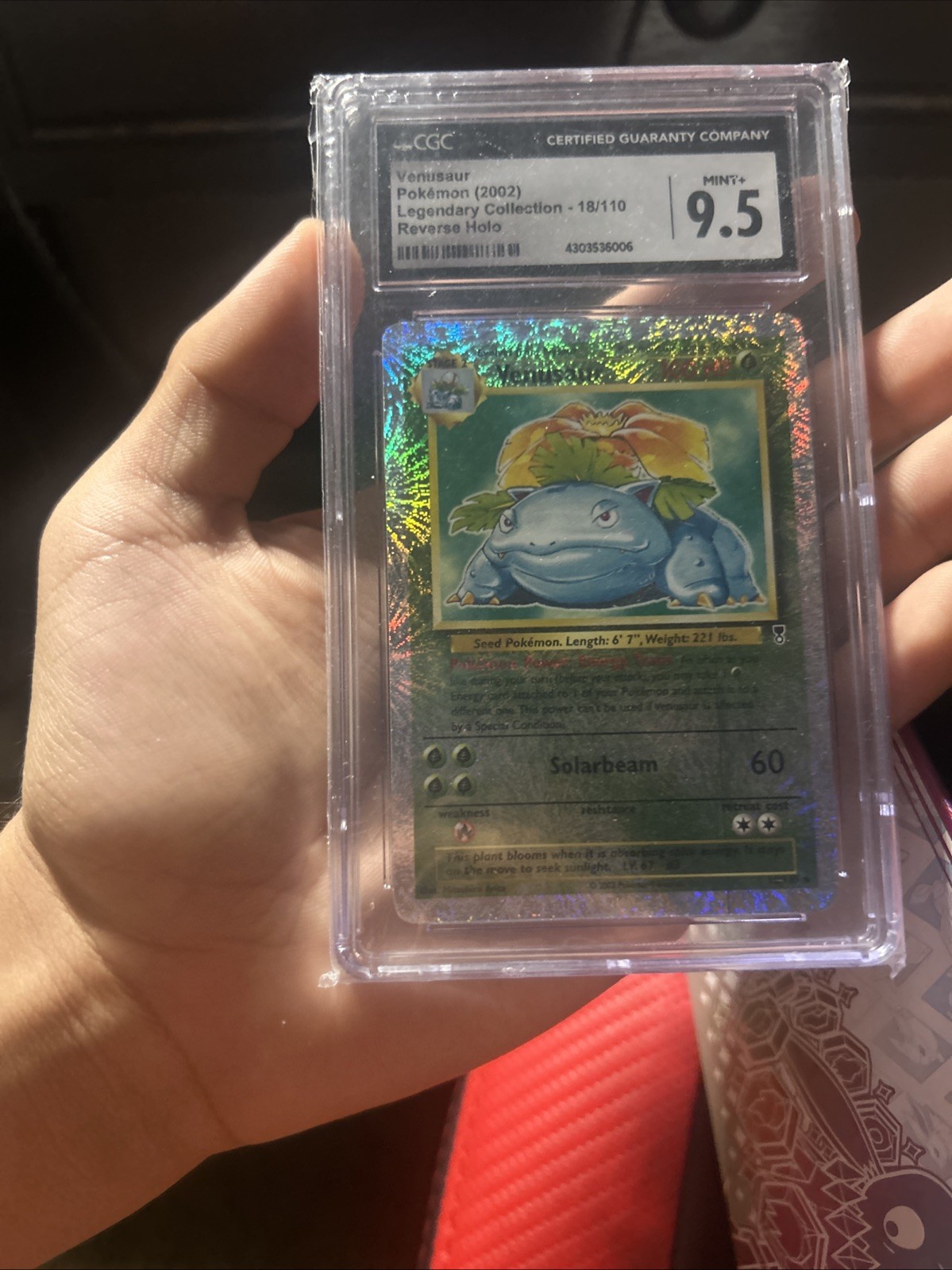 CGC 9.5 MINT+ Venusaur Legendary (Collection) 18/110 Reverse Holo Pokemon Card