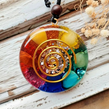 7 Chakra Orgone Pendant Necklace Energy Healing Crystal Talisman for Men  Women