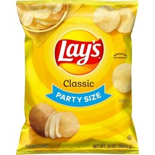 Lay's Classic Potato Chips Party Size, 13 oz Bag
