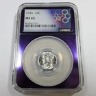 1945 P NGC MS65 Trader Bea - Silver Mercury Dime 10c US Coin #58539B