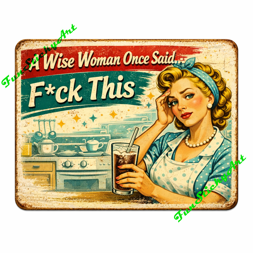 3x4" Retro Funny Fridge Magnet &ndash; Vintage Kitchen Humor Gift Idea