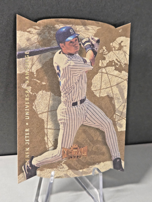 1990 Metal Universe Universal Language #9 Derek Jeter Die Cut - Rare Insert
