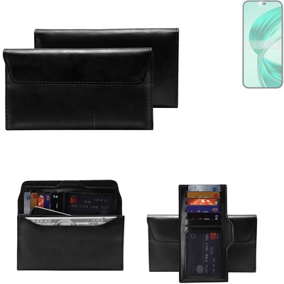 Handy Hülle für Honor X8b Wallet Case + Cover Handyhülle Tasche schwarz