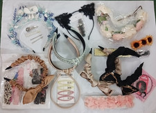 Head bands, Lot of 20 Hair bands, bows, sequins, rhinestones, shells, pearly