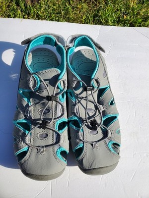 Eddie Bauer Women's Strappy Sandals Size 10 Gray Teal