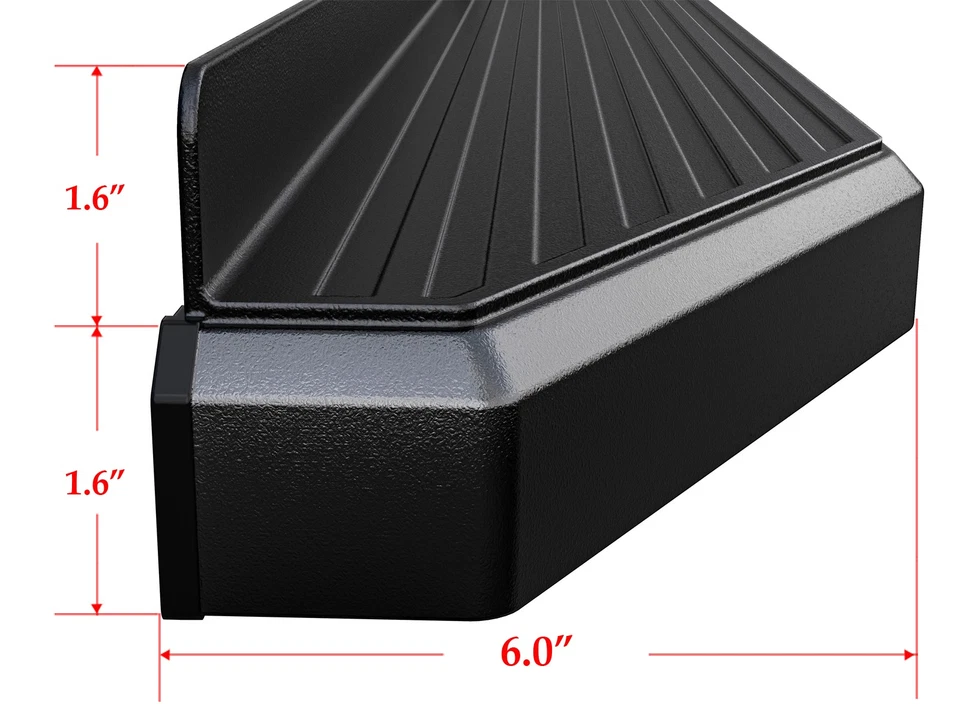 APS Running Board Black 6" Fit Ford F250 F350 SuperDuty SuperCab 99-16 - Image 3 of 4