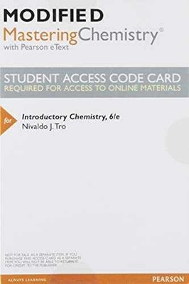 Modified MasteringChemistry with Pearson eText -- - Printed Access Code - New r