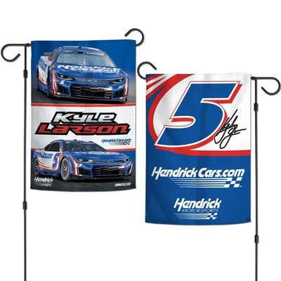Kyle Larson Wincraft 2026 #5 Hendrickcars.com Double Sided 12x18 Garden Flag