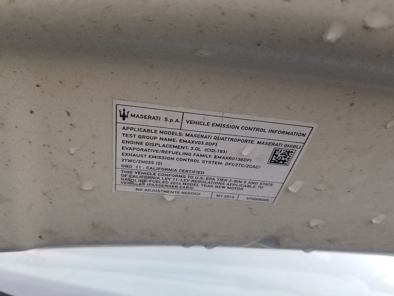 14 2014 MASERATI GHIBLI SQ4 SUN ROOF GLASS TINTED