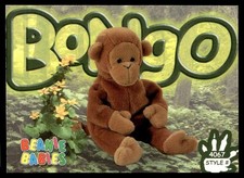 1999 Beanie Babies 2nd Edition Series 4 Bongo the Monkey with the tan tail 