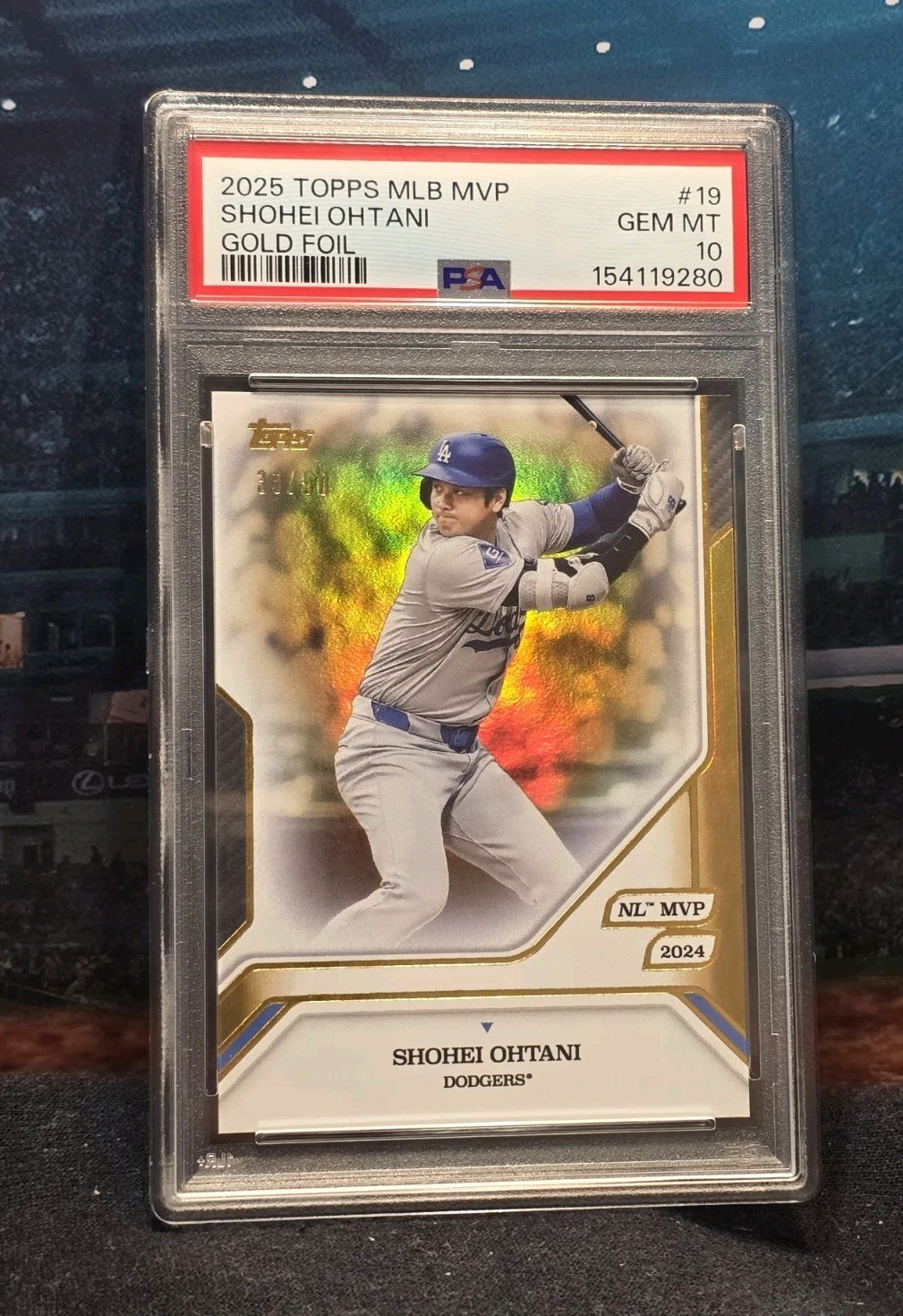 Topps Gold Shohei Ohtani front