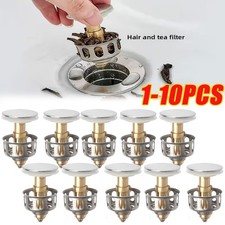 1-10Pcs Universal Bathroom Sink Plug Stopper Pop-Up Drain Filter Wash Basin Core