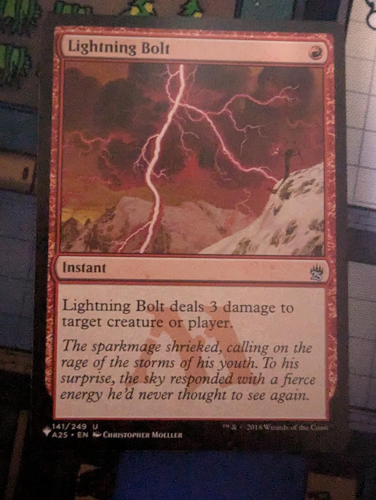 Lightning Bolt 141 Uncommon Masters 25 Magic: The Gathering Near Mint