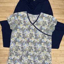 Greys Anatomy Barco Active Scrubs Lot 1 Pant Navy Small  Butterfly Shirt Size 