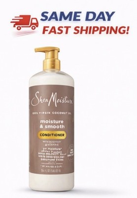 Shea Moisture Coconut Oil Moisture & Smooth Conditioner 34oz w/ Rosemary + Vit E