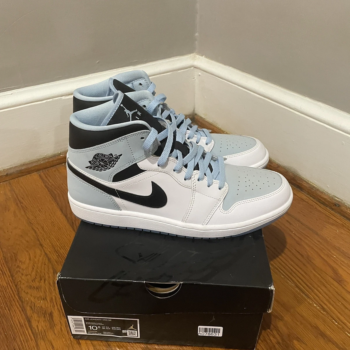 Jordan 1 Retro Mid Ice Blue for Sale | Authenticity Guaranteed | eBay