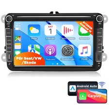6+128G 8" Android 15 Autoradio Carplay GPS Navi BT für VW Passat Polo Golf V 5 6