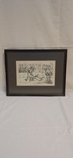 Antique Framed Print Of Dogs In Sport. 19th Century Wall Decor Art 