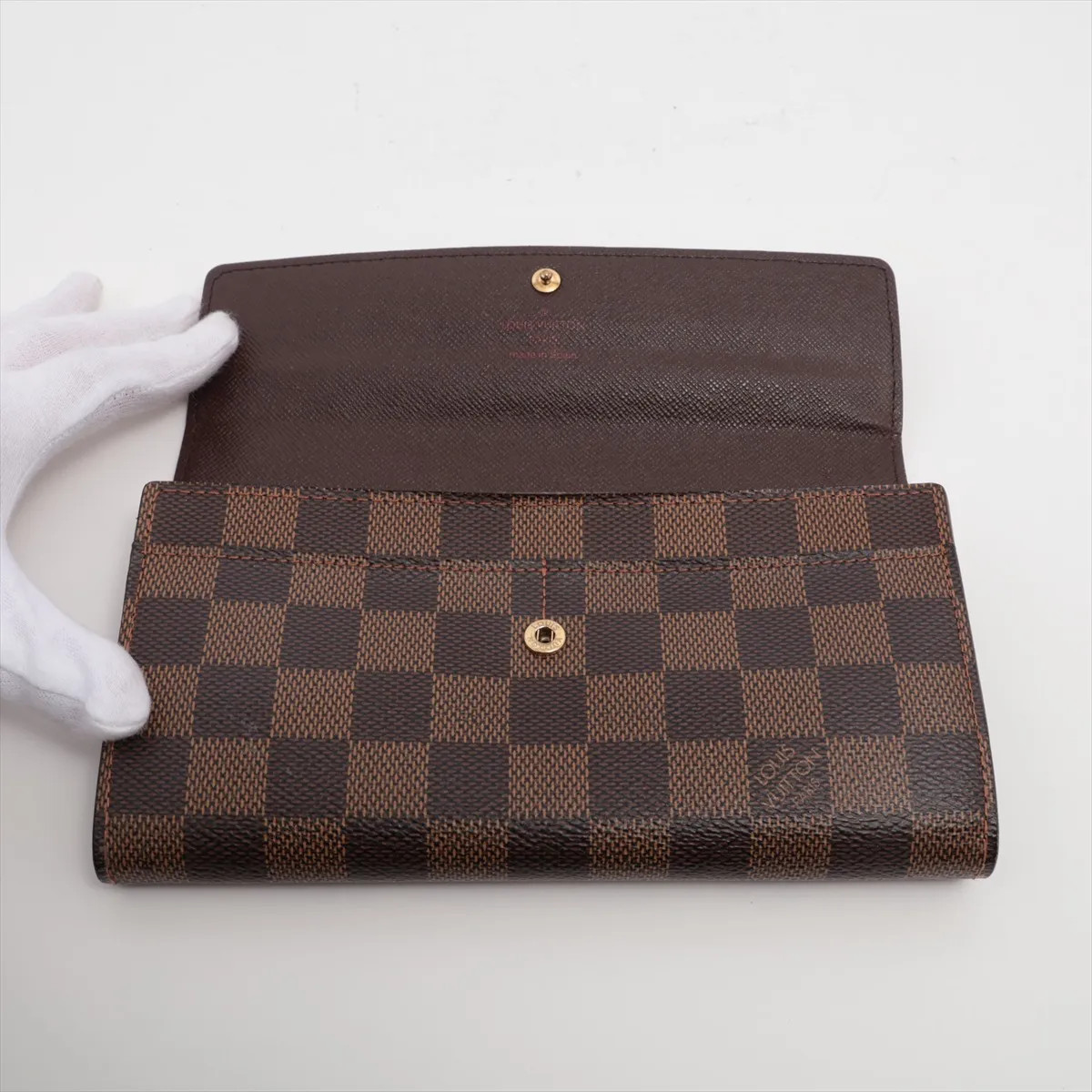 Louis Vuitton Damier Portefeuille Sarah Brown Long Wallet - # image 3