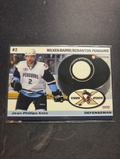 2008/09 Wilkes Barre Scranton Penguins WBS Jersey Card #2 Jean-Phillipe Cote