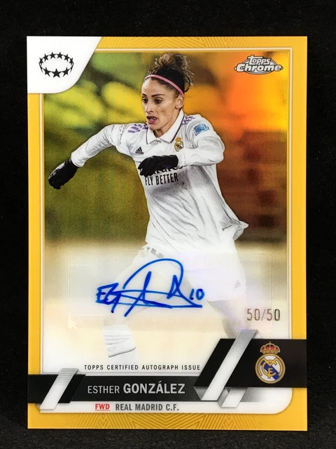 Esther Gonzalez 022-23 Topps Chrome UEFA Women’s GOLD /50 Auto