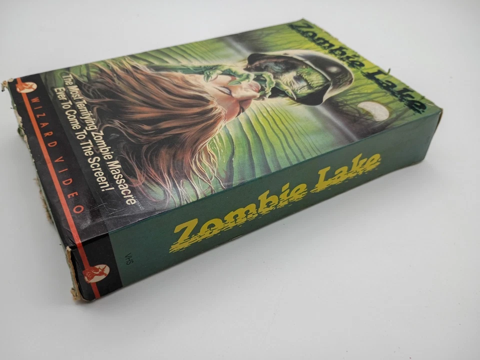 Vintage ZOMBIE LAKE (VHS 1984) Original Wizard Video BIG BOX Romero Horror RARE! - Image 2 of 4