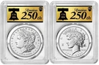 Pre- 2026 W Morgan &Peace Silver Dollar Enhanced Liberty Bell PCGS SP70 AR #948