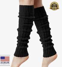 80s Ribbed Knit Leg Warmers, Winter, Warm, Long, Women, Socks, Party, Sports