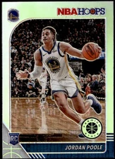 2019-20 Hoops Premium Stock #223 Jordan Poole Prizms Silver Rookie E1