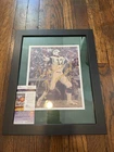 Joe Namath Autographed New York Jets Signed Framed 10.5x13 Photo JSA COA