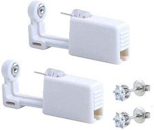 2 Pack Self Ear Piercing Gun Earring Disposable Kit No Pain Easy...