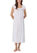 Eileen West Classic Dot Cap Sleeve 100 Cotton Jersey Knit Ballet Nightgown M
