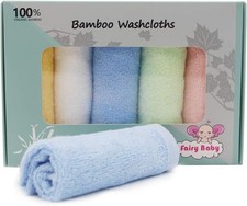 Baby Washcloths 100% Organic Bamboo Bath Washcloth Reusable Face Towels