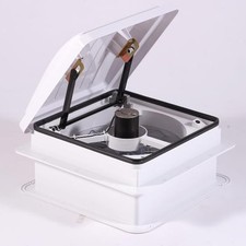 USA RV Roof Vent with Fan 12-Volt - 14"x14" - Reversible 4-Speed - Touch