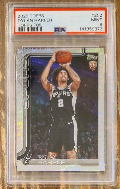 2025/26 Topps Flagship Dylan Harper #202 Topps Foil Rookie Card PSA 9