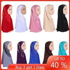 One Piece Slip On Hijabs Ready Jersey Muslim woman Hijab Amira Hats Head Scarf