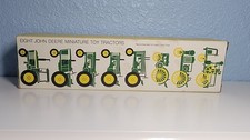 John Deere Miniature Toy Tractor Set Models 1892-1973 Stock No. 593 Agriculture