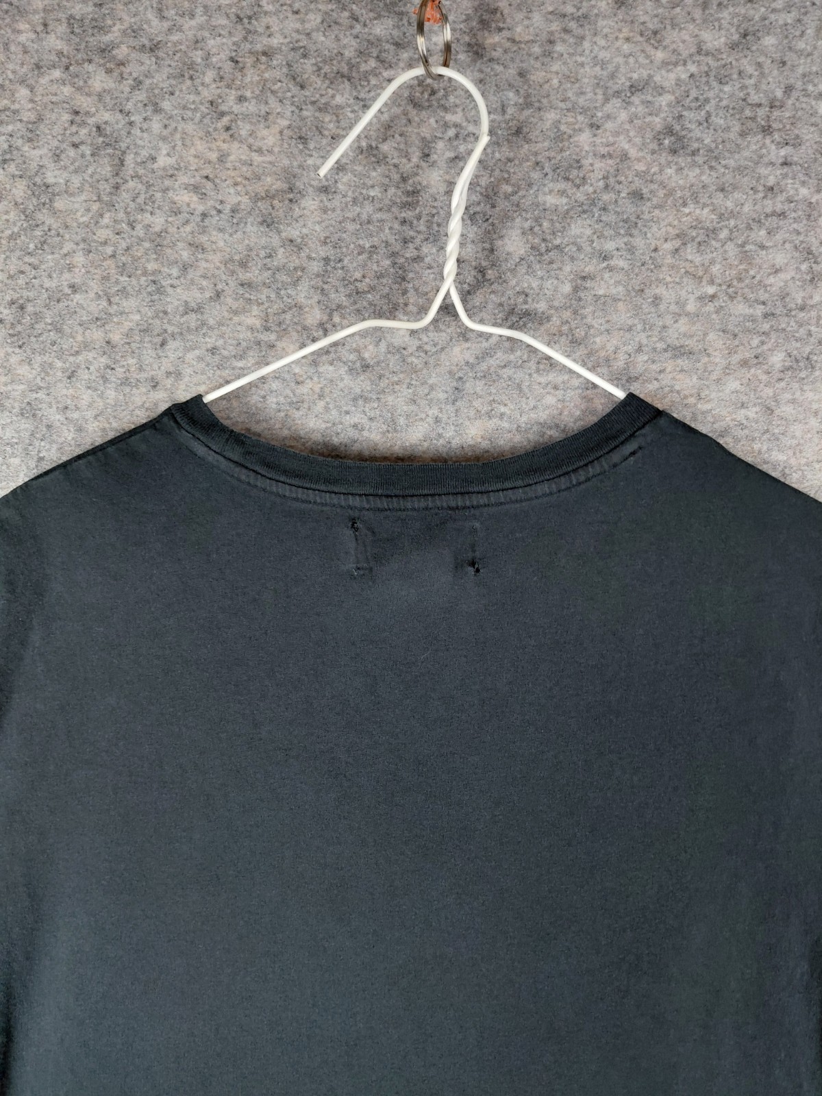 VTG 90s POLO Ralph Lauren Shirt USA SPELLOUT 3D Black Mens L Distressed 20x26.5