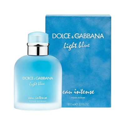 150$ Dolce Gabbana Light Blue Eau Intense Pour Homme Eau De Parfum Size 100 ml 