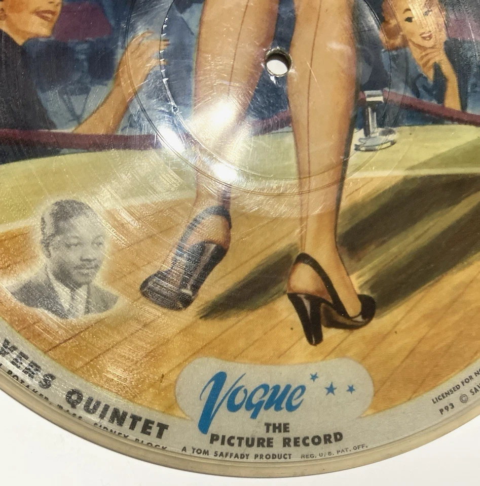 BROADJUMP - SERENADE TO PAIR OF NYLONS R755 VOGUE PICTURE DISC 78RPM 10" RECORD - Image 4 of 4